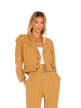 Rare Divine Heritage Blazer Linen Blend in Driftwood Color